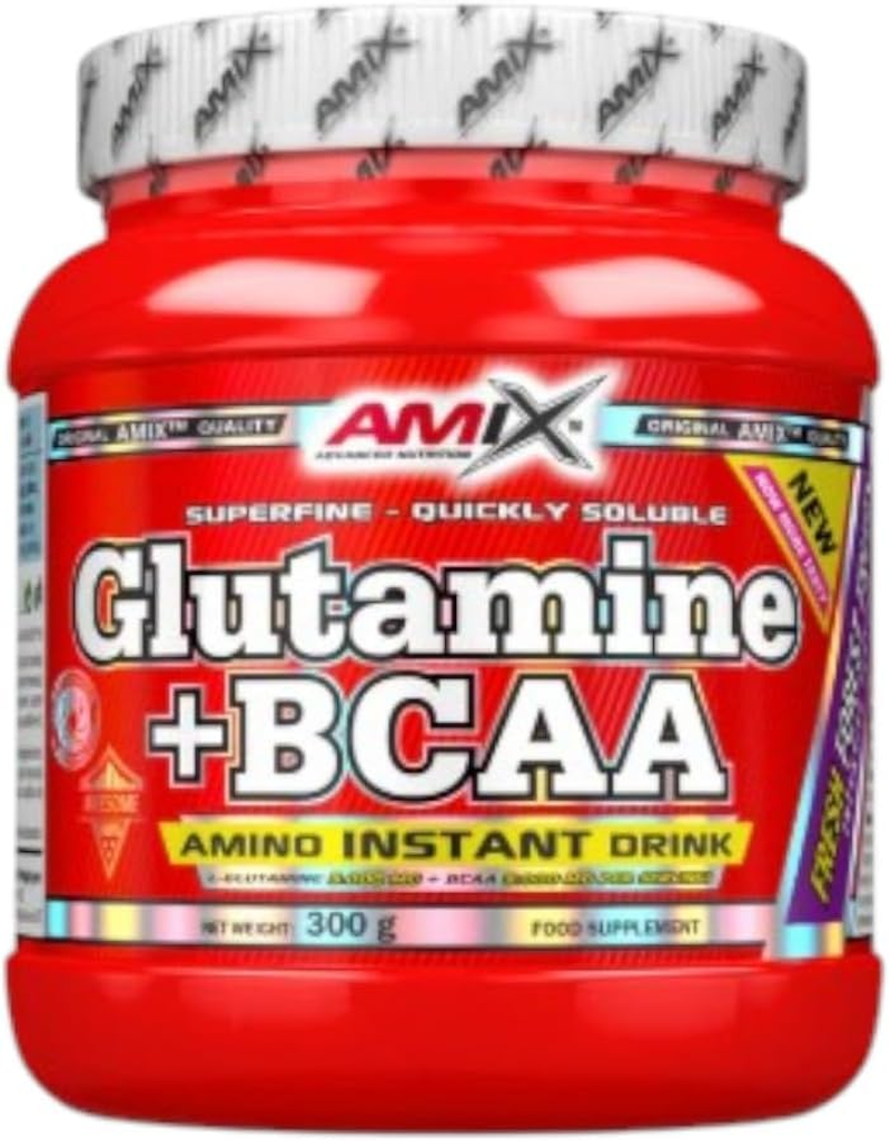 AMIX - Bcaa Glutamina - 300 Gramos - Complemento Alimenticio De Glutamina En Pol