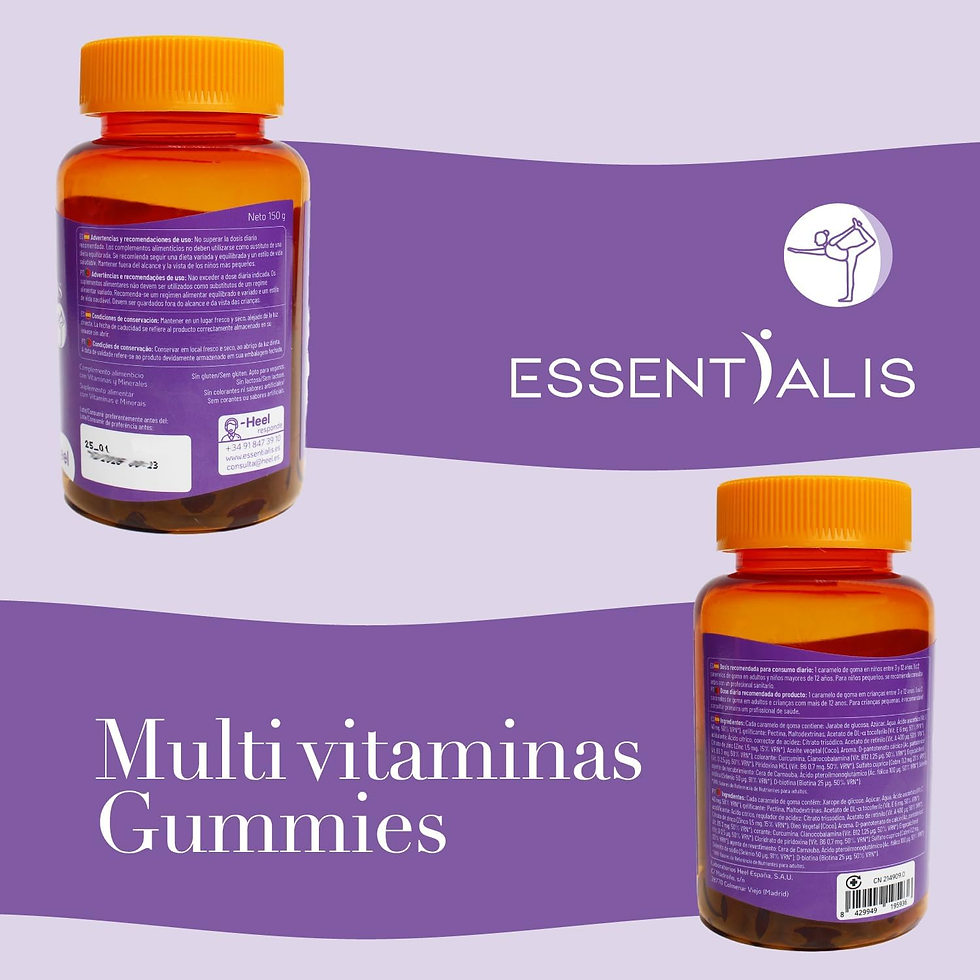 Miniatura: Multivitaminas Gummies – 60 Gominolas Veganas – Con 9 Vitaminas Y 3 Minerales Es