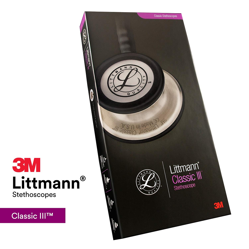 Miniatura: 3M Littmann Fonendoscopio Para Monitorización Classic III, Tubo Azul Caribe, 68,