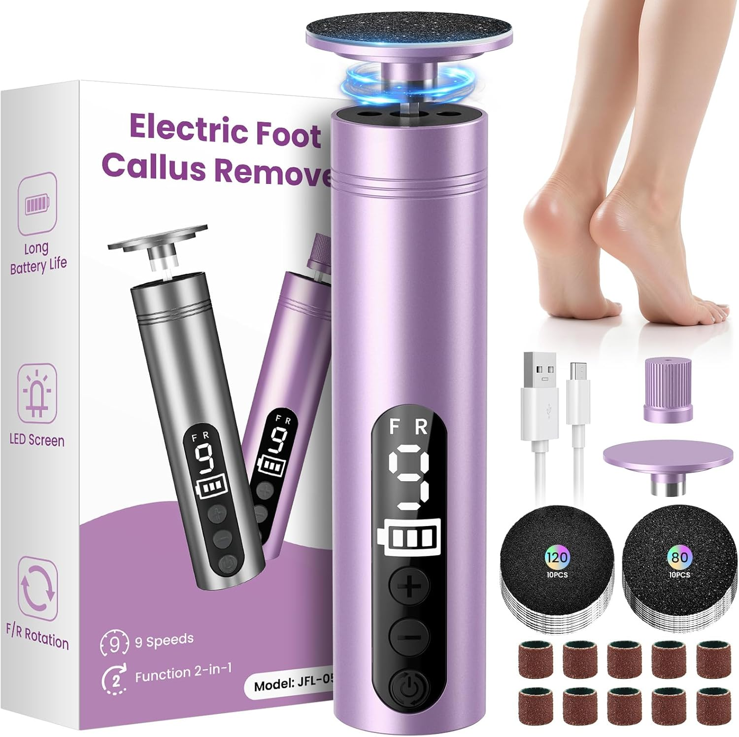 Lima Pies Electrica Durezas, 2 En 1 Pedicura Profesional Quita Durezas Para Pies