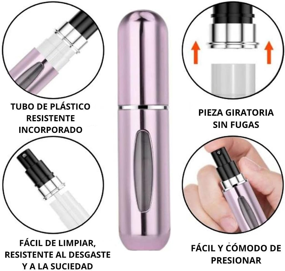 Miniatura: 3 PCS 5ML Atomizador Perfume Recargable, Mini Botella Rociadora Portátil, Pulver