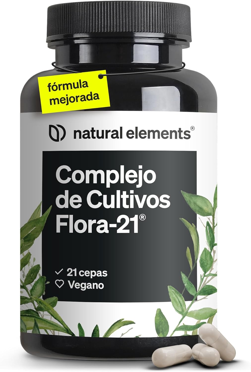 Flora-21® Probióticos Y Prebióticos Intestinales - 180 Cápsulas Con Recubrimient