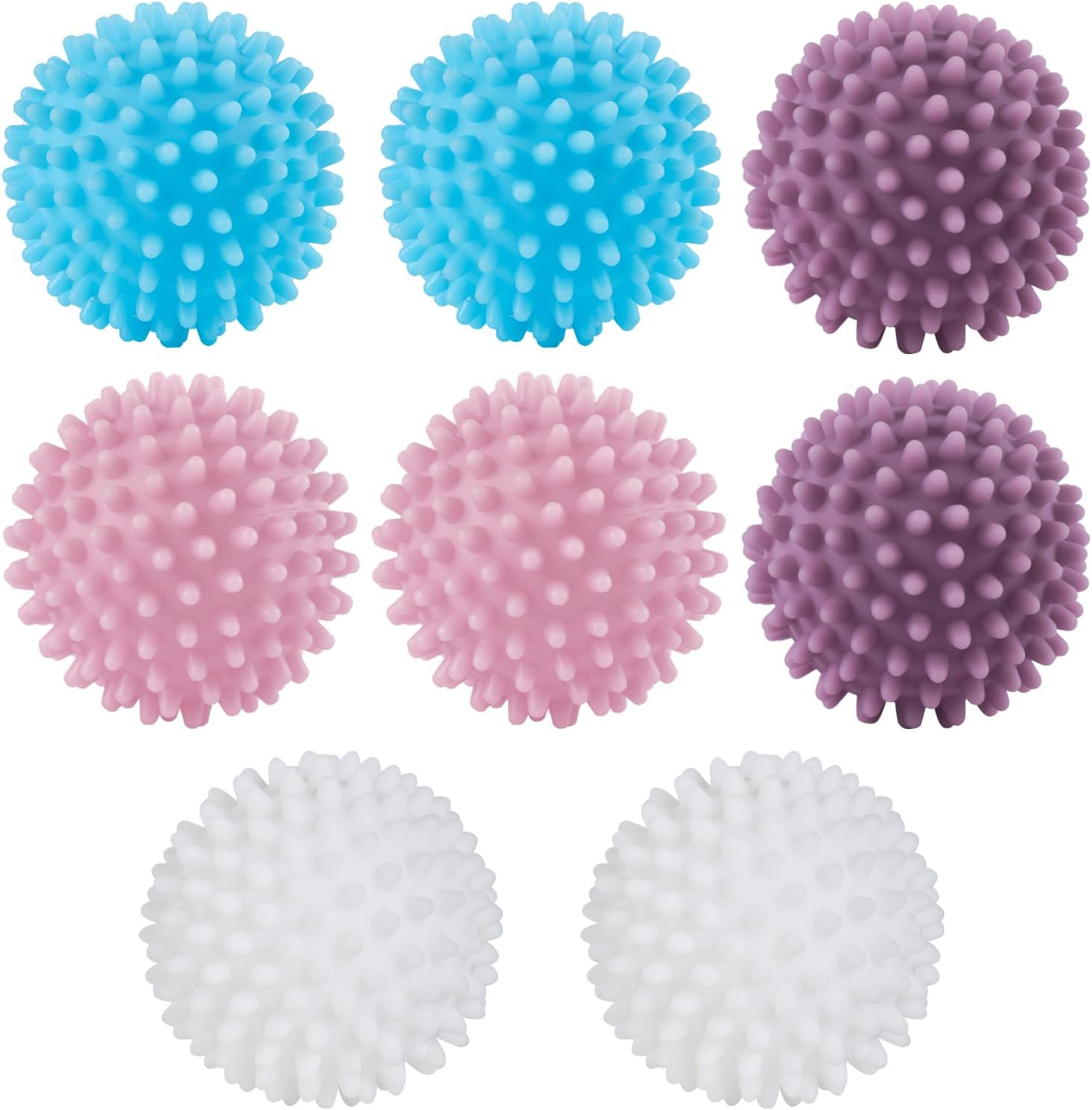Bolas Secado, 8 Piezas Bolas De Lavandería Reutilizables, Pelotas De Lavadora Me