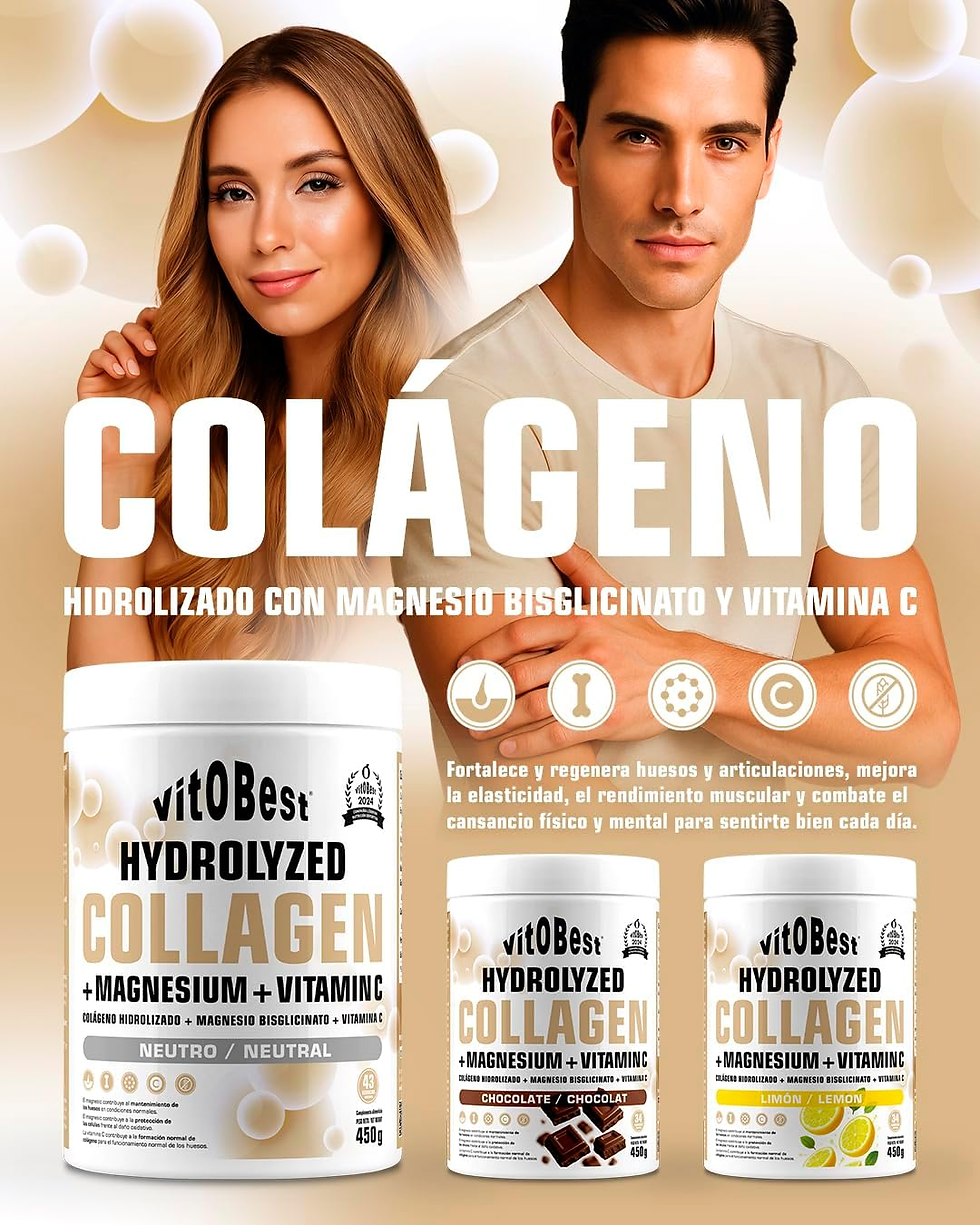 Miniatura: VITOBEST - Hydrolyzed Collagen+Magnesium+Vitamin C - SABOR CHOCOLATE