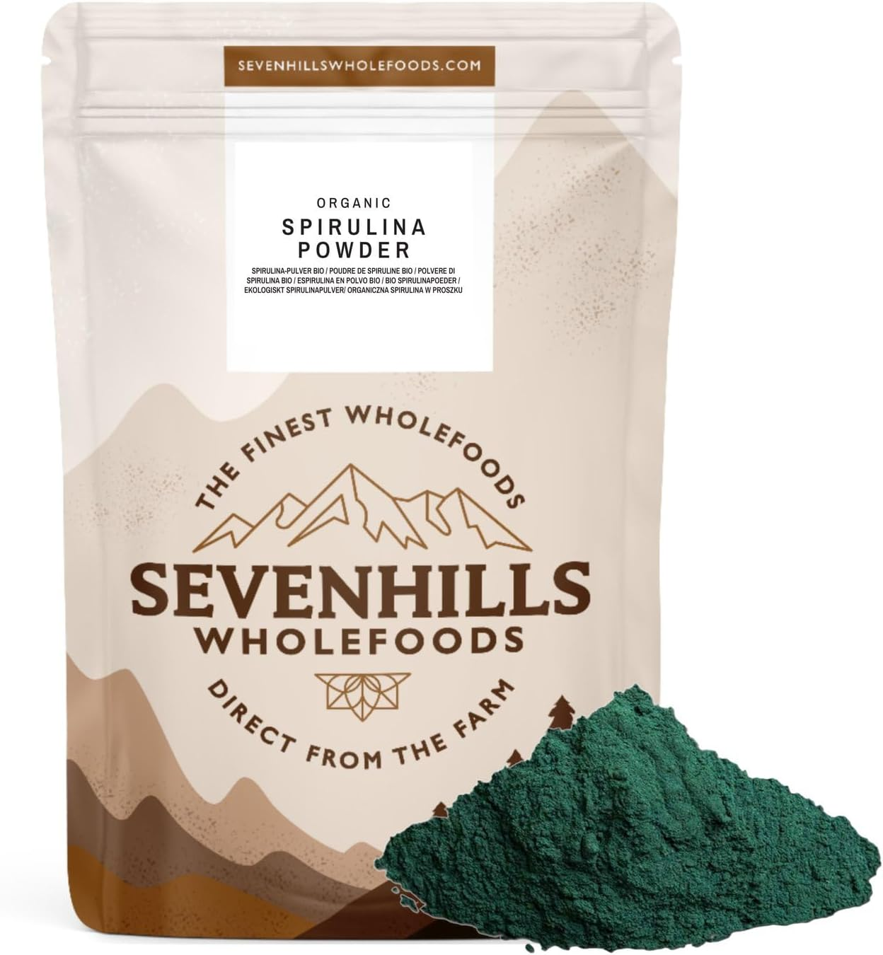 Sevenhills Wholefoods Espirulina En Polvo Orgánico 500G