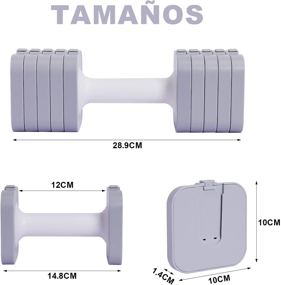 Miniatura: Mancuernas Ajustables, Mancuernas 10KG(2 * 5KG), Impermeable Y Ahorrar Espacio, 