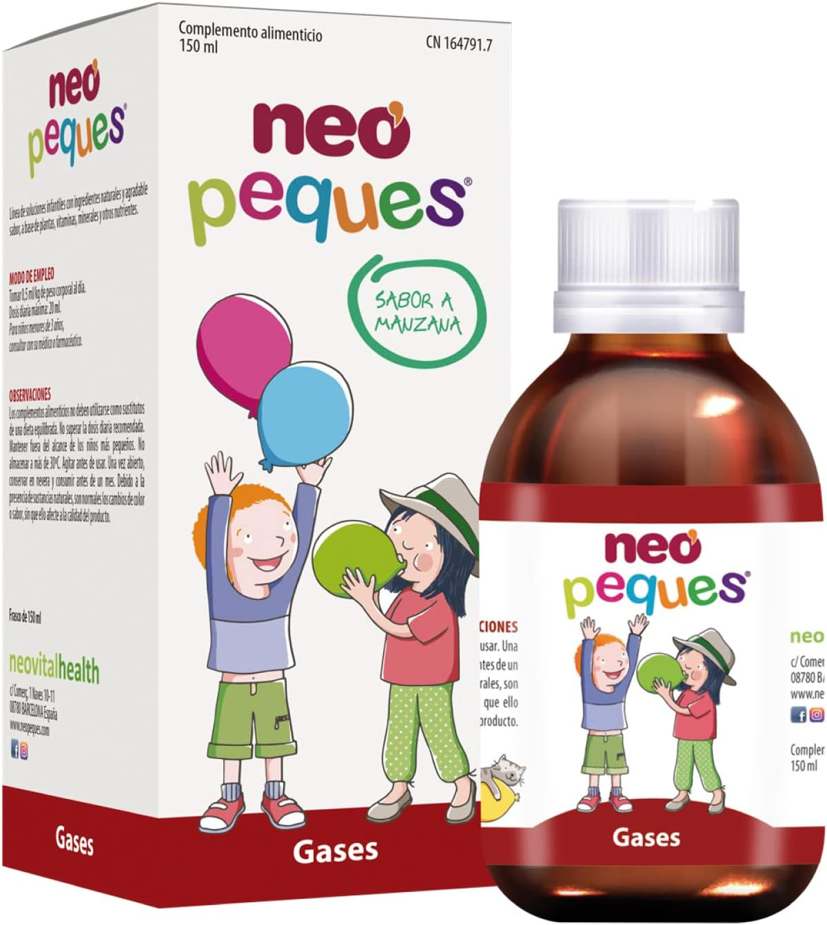 NEO PEQUES Gases | Jarabe Infantil Para Reducir La Distensión Abdominal Y Las Fl