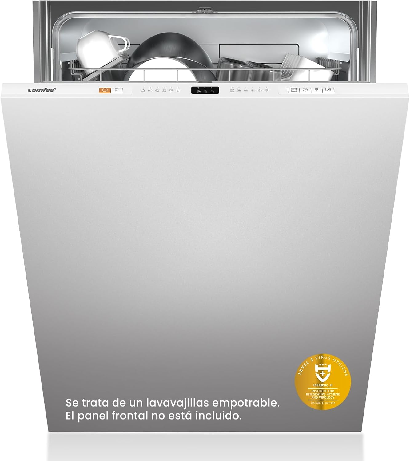 COMFEE' CDWPB1215PB-EU Lavavajillas Integrado Para 12 Cubiertos, Cloud Wash, Sec