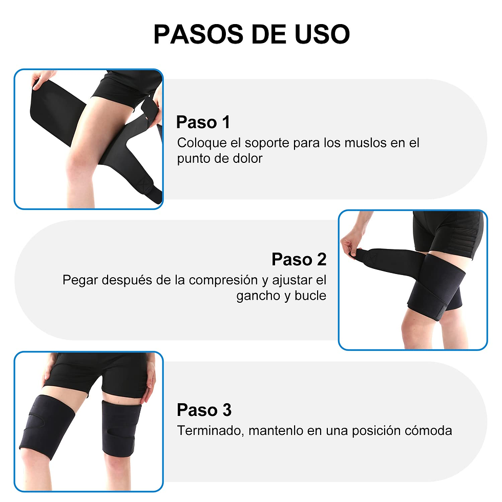 Miniatura: Supregear Thigh Wraps Support, Compresión Ajustable Neopreno Manga Del Muslo Tra