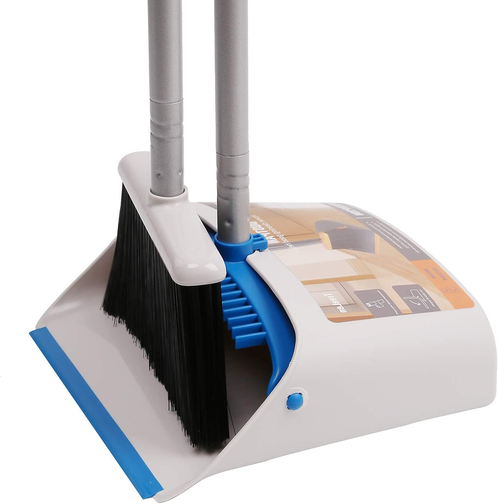Miniatura: Broom and Dustpan Set for Home,Upright Broom and Dustpan Combo Sweep Set…
