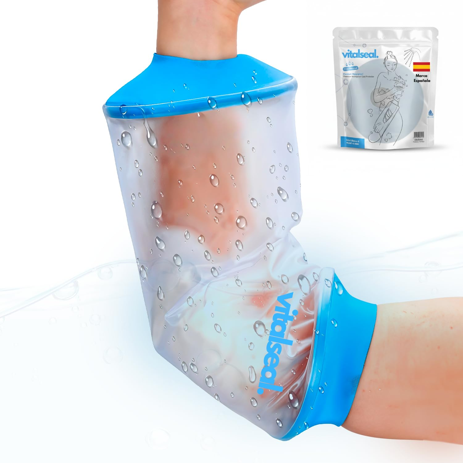 Protector Picc Brazo Ducha Impermeable, Cubre Vendaje Catéter Adulto Piscina, Fu