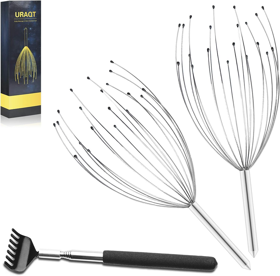 Miniatura: Kit De Masajeador De Cabeza Y Espalda, 2+1 Pack Masajeador De Cuero Cabelludo Co