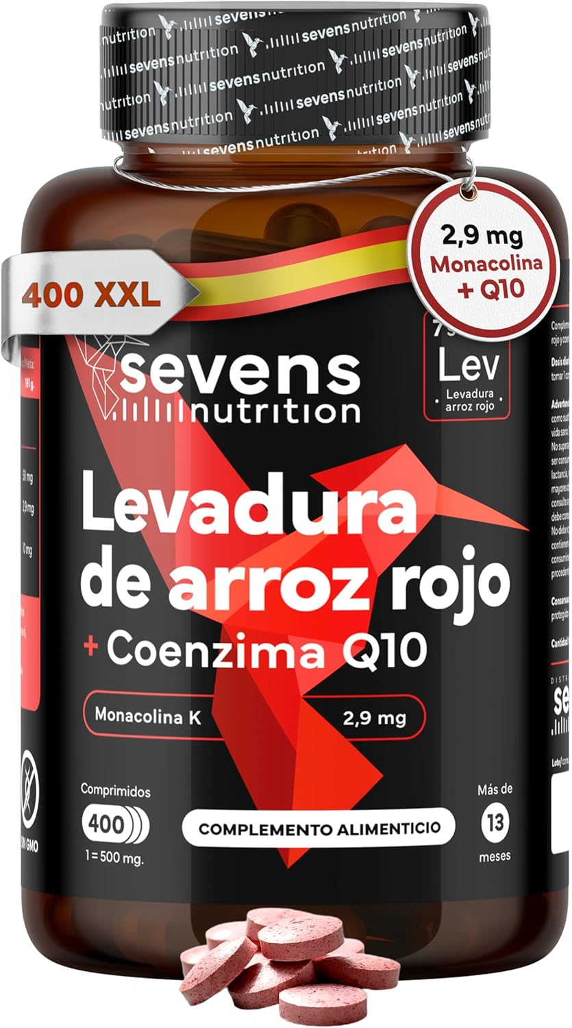 Levadura De Arroz Rojo - 400 Comprimidos Premium - 2,9Mg Monacolina K Y Coenzima