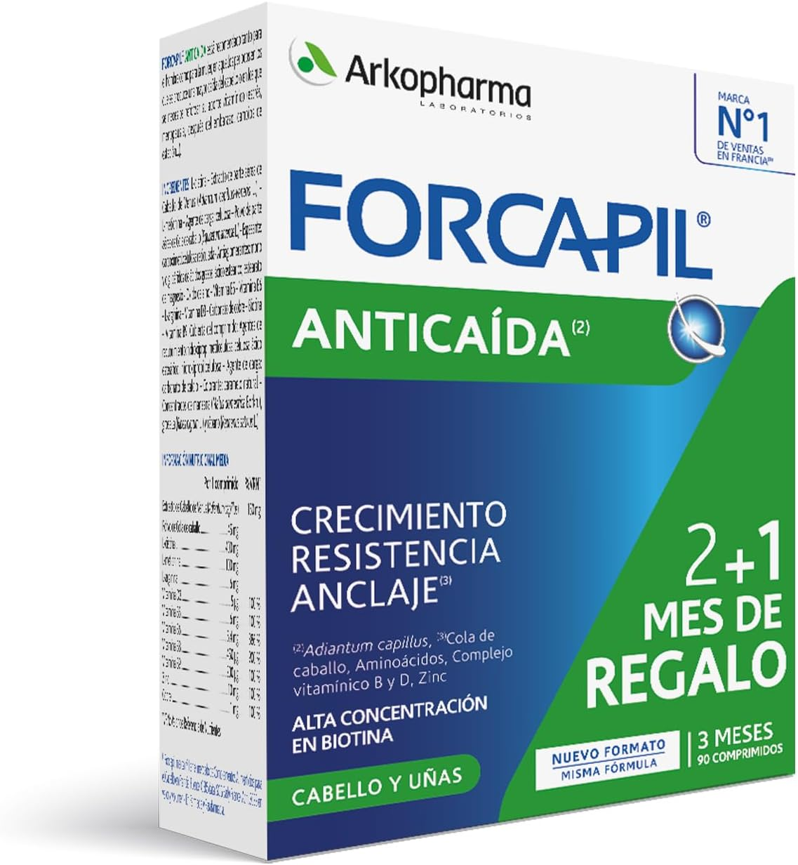 Arkopharma Forcapil Anticaída Pack Tratamiento 3 Meses, Ayuda a Reducir Caída De