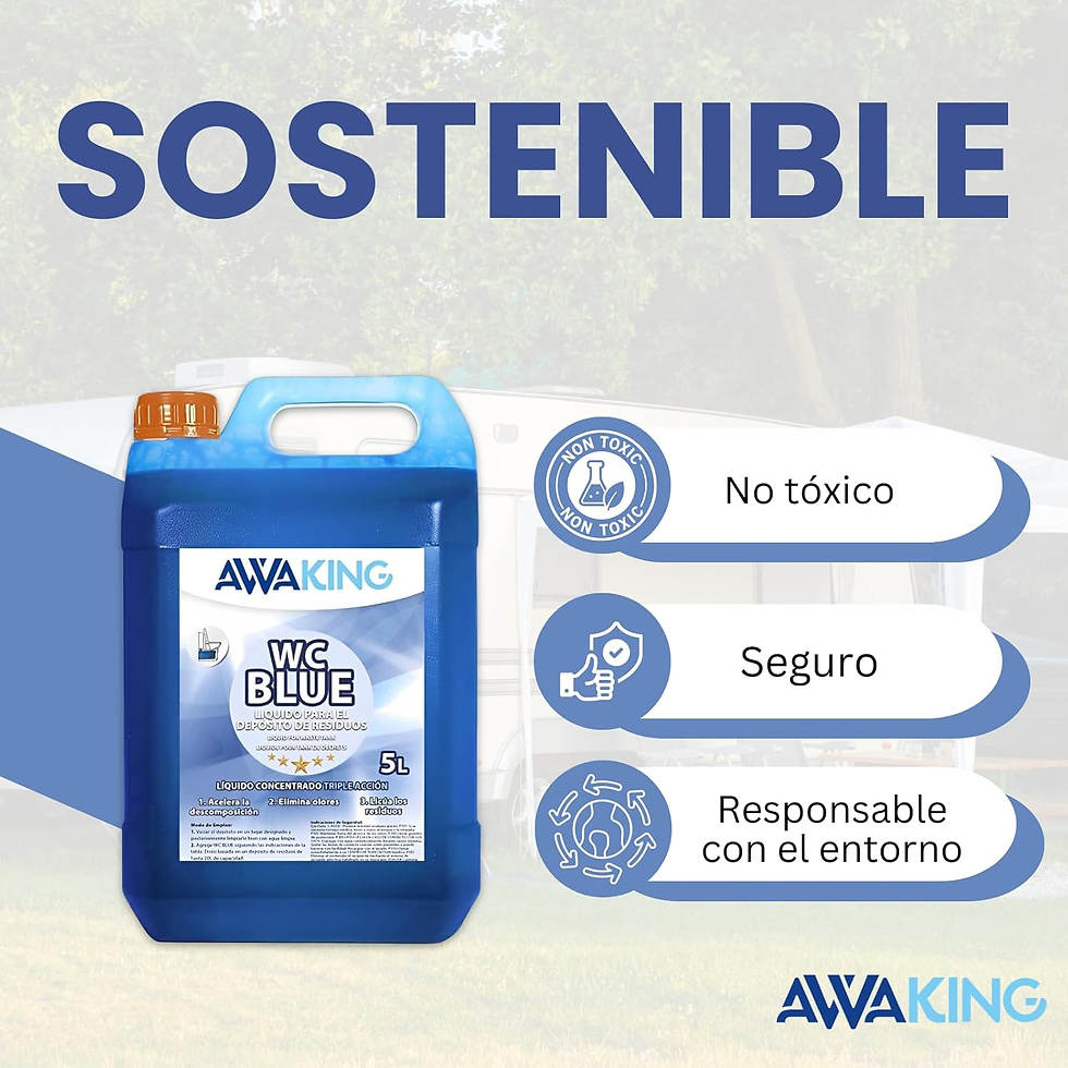 Miniatura: AWAKING Liquido WC Quimico Blue 5L | Liquido Wc Quimico Caravana Con Acción Deso