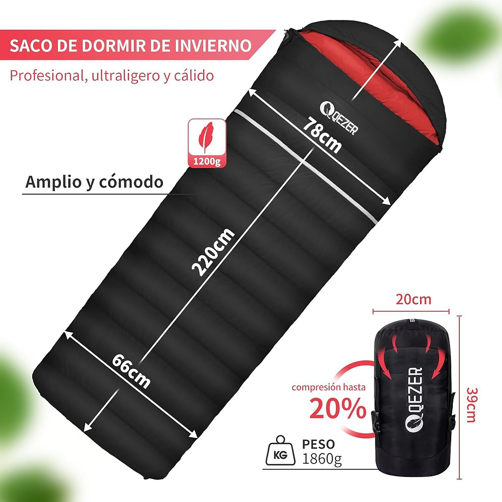 Miniatura: Saco De Dormir Plumón 220 Cm X 80 Cm 10 ℃ / 0 ℃ / -10 ℃ /-20℃ Saco De Dormir 4 E