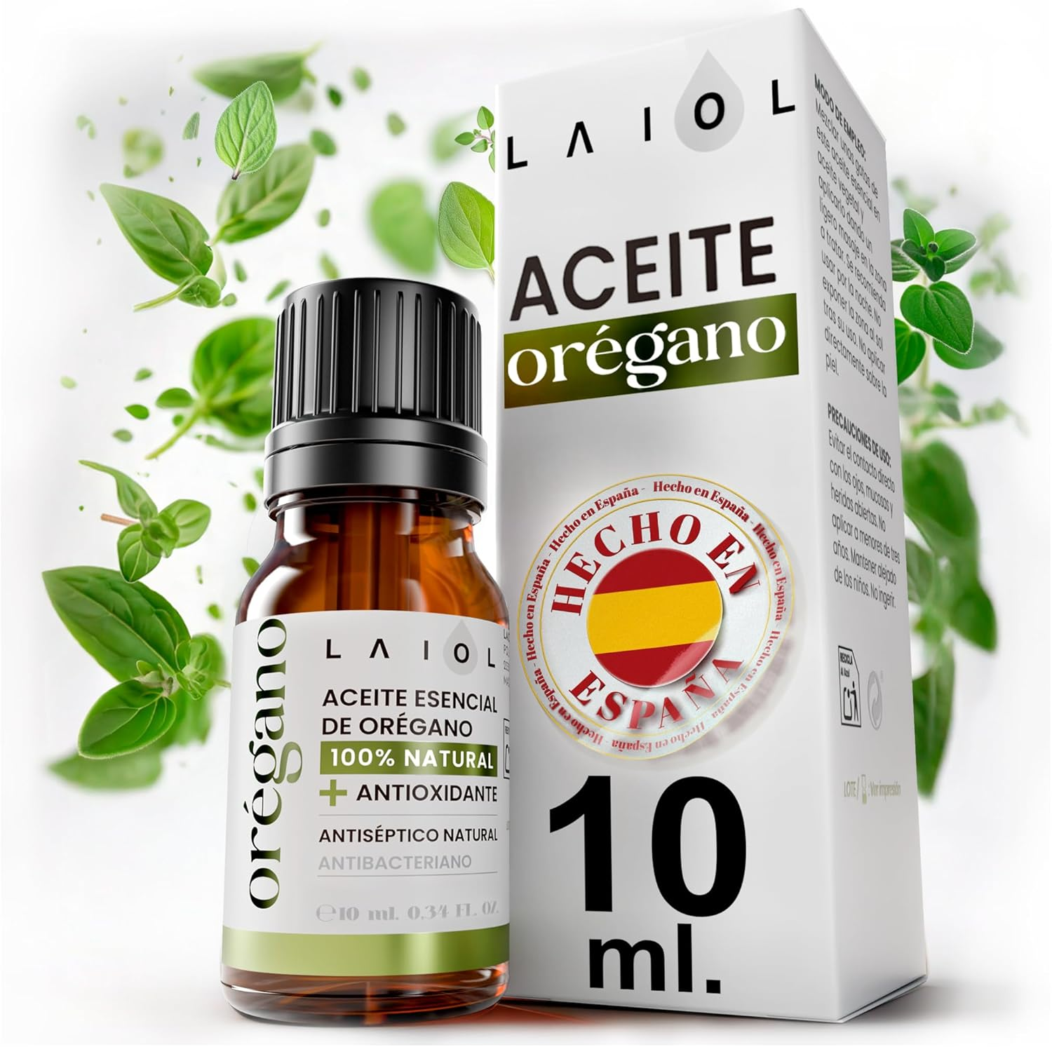 Aceite De Orégano 10 Ml - Puro 100% Natural Con Carvacrol - Aceite Esencial De O