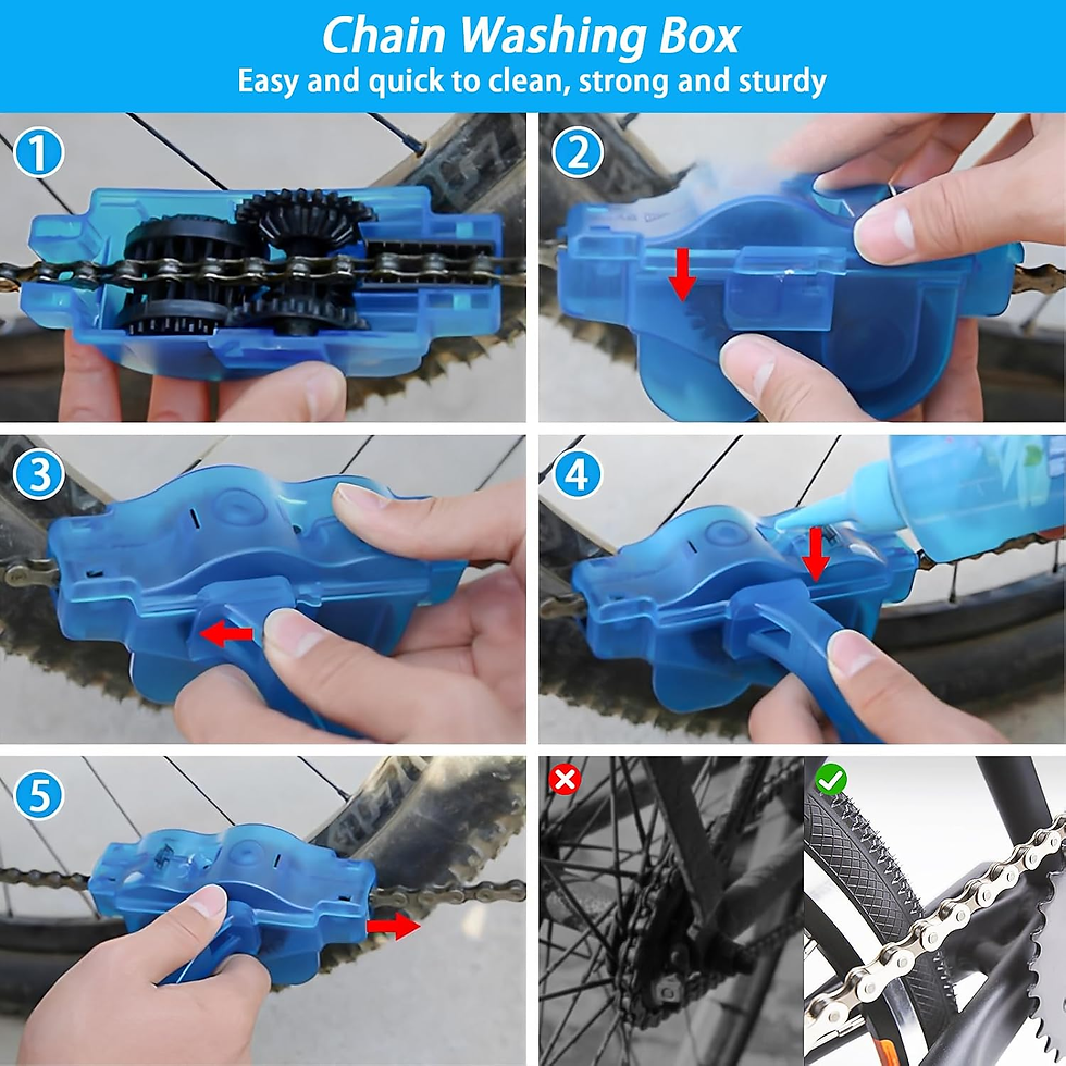 Miniatura: 10 Piezas Limpiador De Cadenas Para Bicicleta, Kit De Herramientas De Limpieza, 