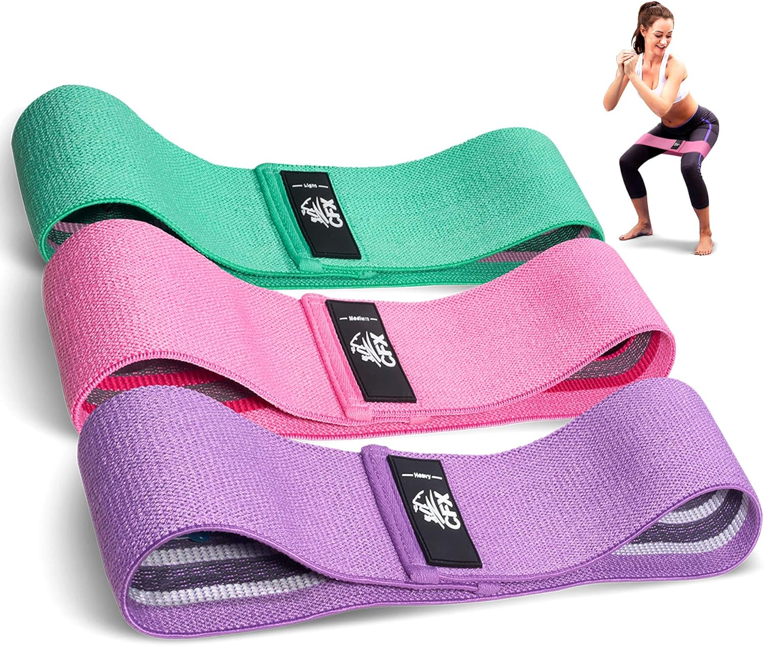 CFX Bandas Elasticas Musculacion, Gomas Elasticas Musculacion Para Fitness Con 3