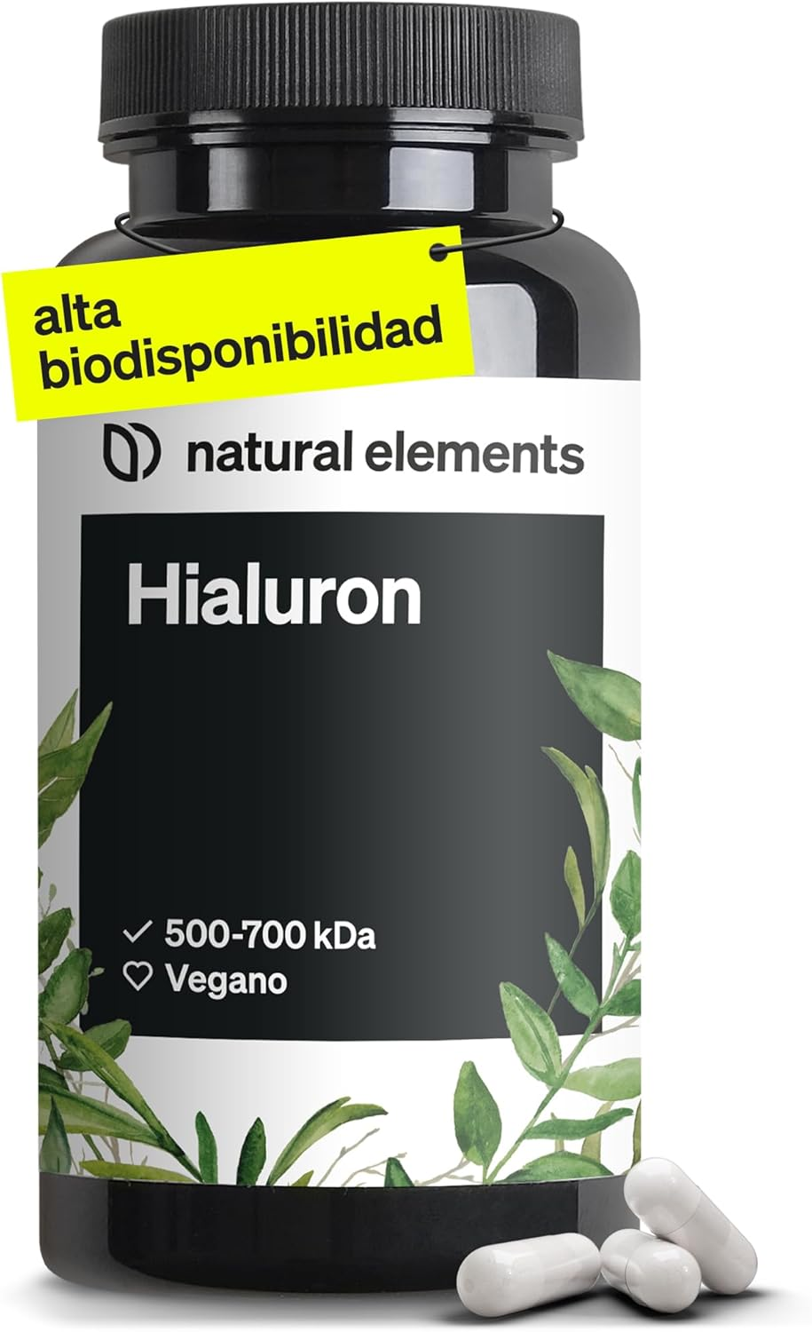 Ácido Hialurónico 500 Mg - Alta Biodisponibilidad (500-700 KDA) Por Porción - 90