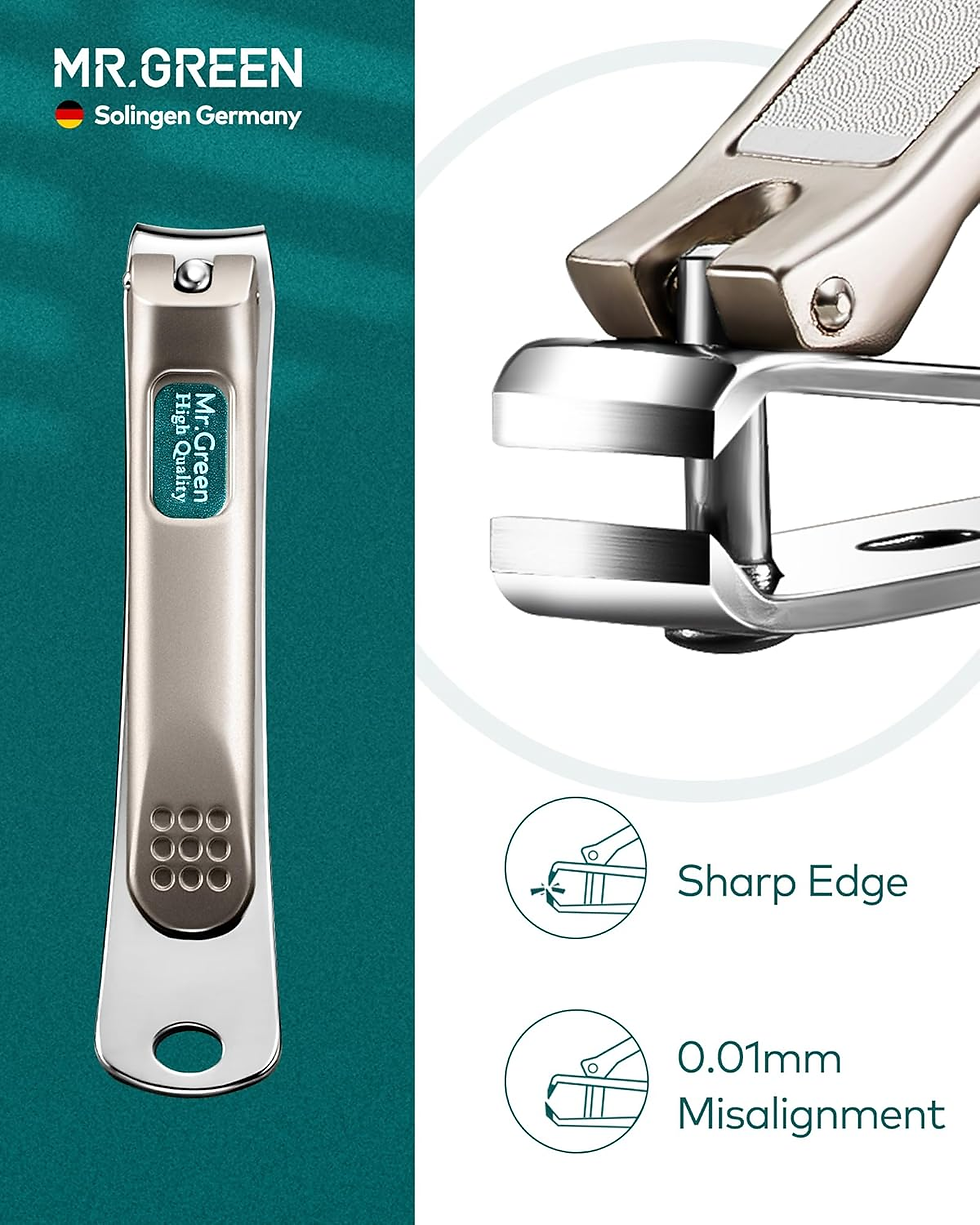 Miniatura: Kit De Manicura Y Pedicura Con Cortaúñas De Acero Inoxidable Y Funda De Cuero, C