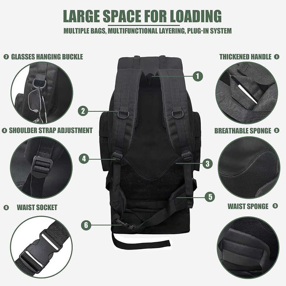 Miniatura: Mochila De Senderismo 80-100L,Mochilas De Camping,Mochila Militar,Mochilas Imper