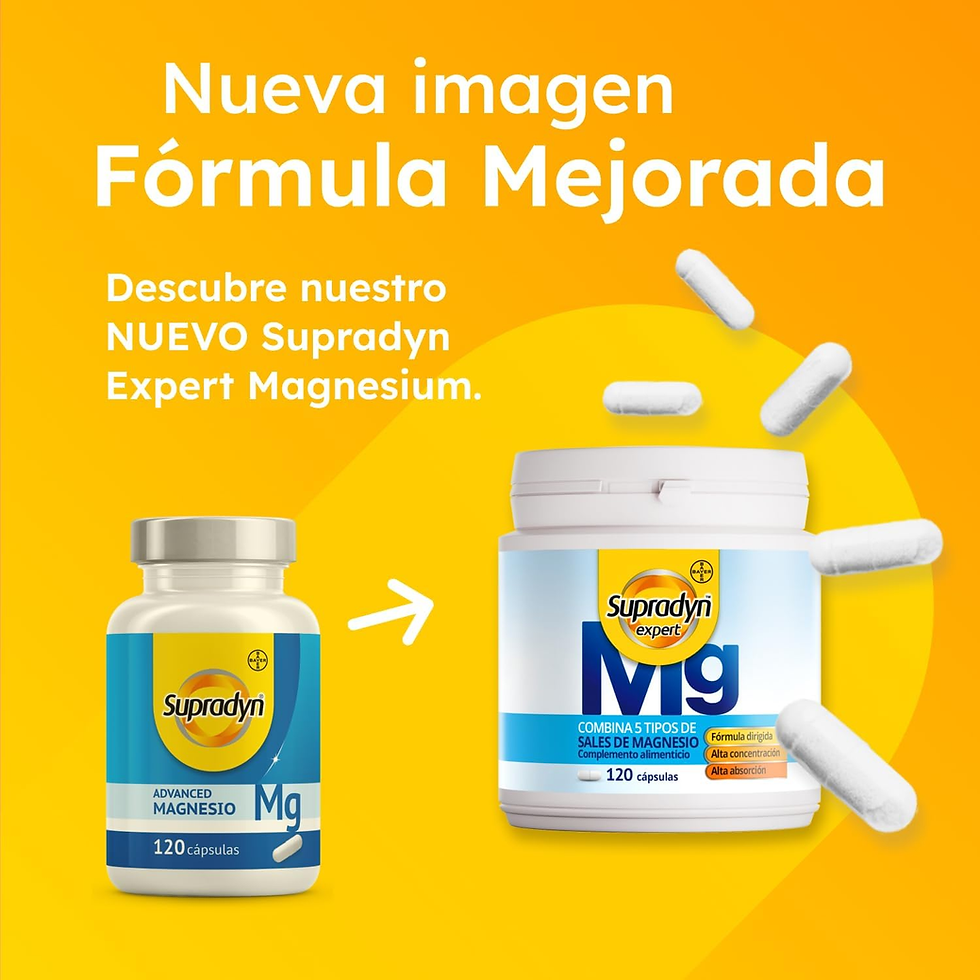 Miniatura: Supradyn Expert Magnesio – 5-En-1-250 Mg De Sales De Magnesio – Alta Absorción –