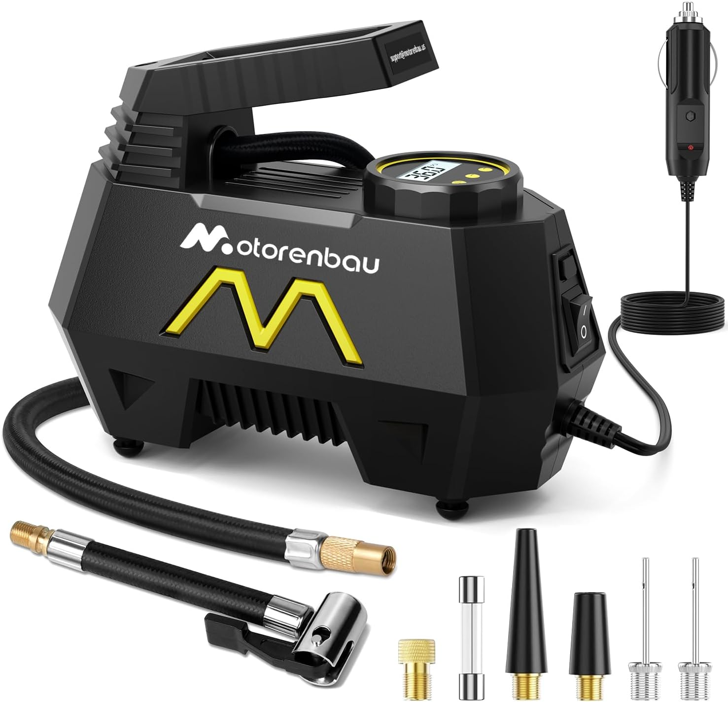 Compresor Aire Portatil, Inflador Ruedas Coche 150 PSI, Inflador De Neumáticos D