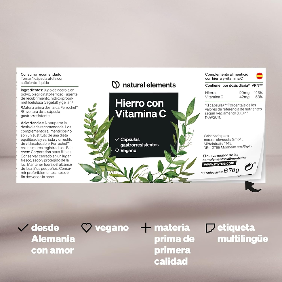 Miniatura: Ferrochel™ Hierro Con Vitamina C (42Mg) - 180 Cápsulas Gastrorresistentes - 20Mg