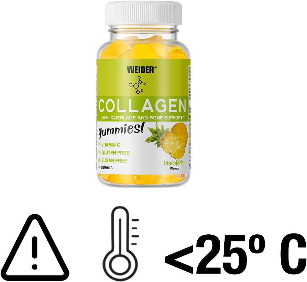 Miniatura: Weider Collagen Gummies (50 Gummies) Sabor Piña. Gominolas De Colágeno Hidroliza