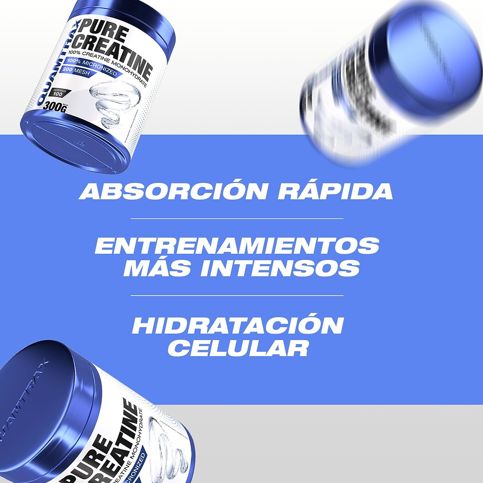 Miniatura: Quamtrax Nutrition - Pure Creatine (Creatina Monohidratada) - 300 G - Fuerza, Re