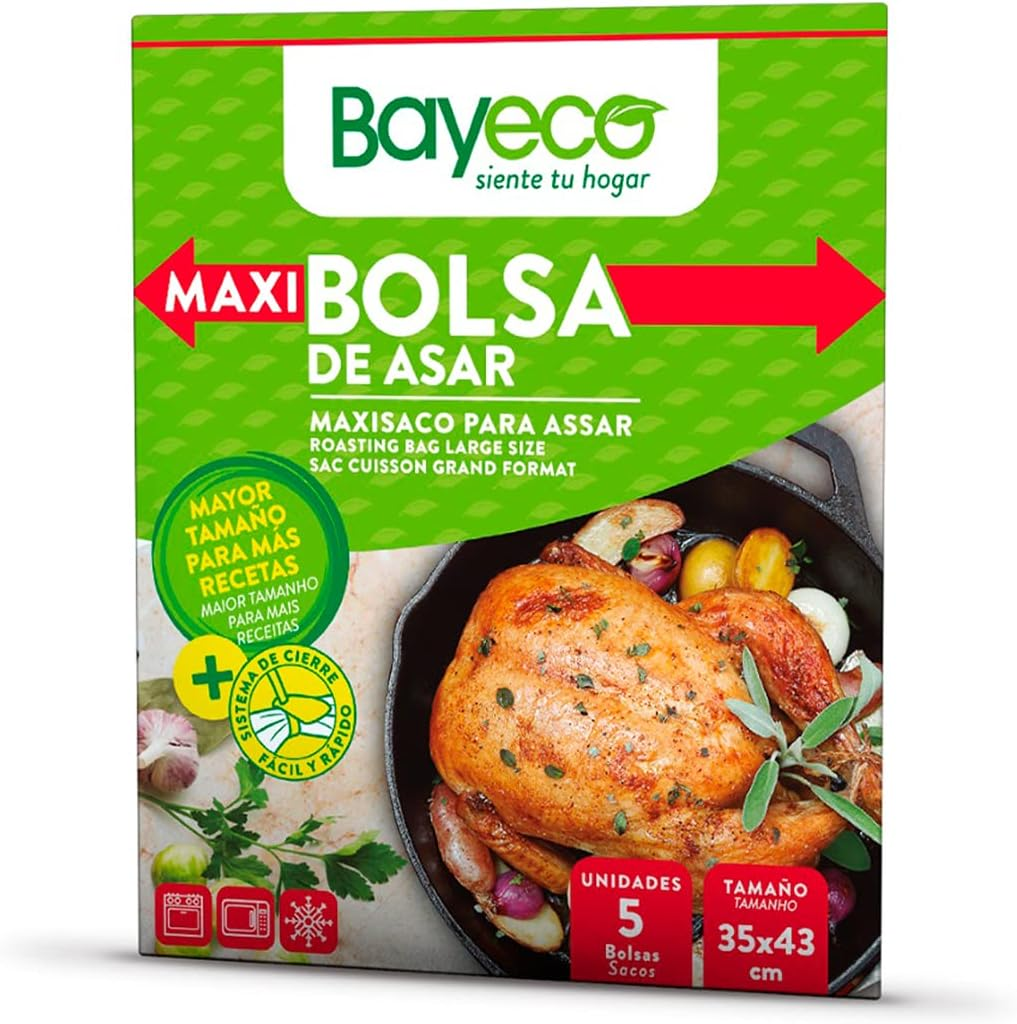 Bayeco - Maxibolsa De Asar - Sistema De Cierre Fácil Y Rápido - Compatible Con H