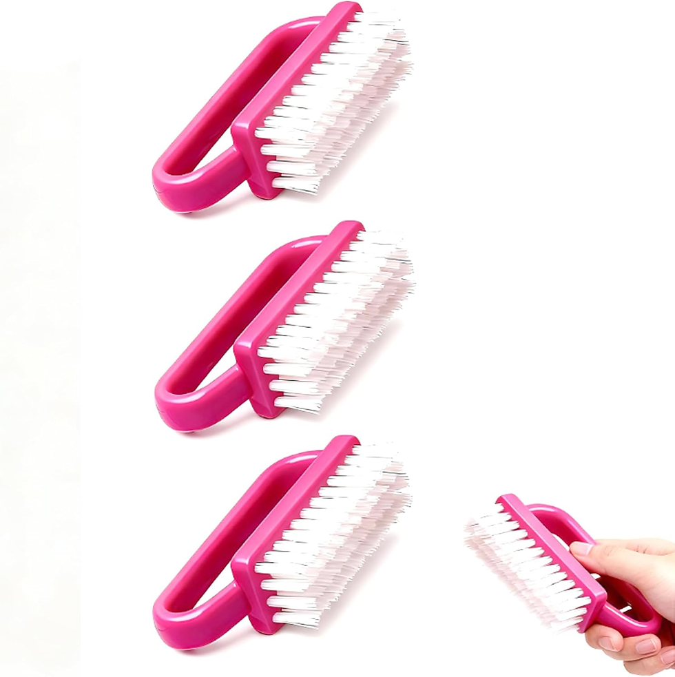 Miniatura: Cepillo De Uñas, Cepillo De Mano De Plástico, Cepillo De Uñas Con Mango Curvado 