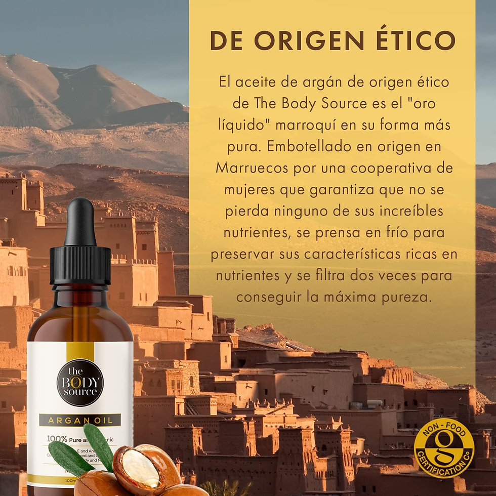 Miniatura: The Body Source Aceite De Argan De Marruecos 100% Orgánico, Rico En Vitamina E Y
