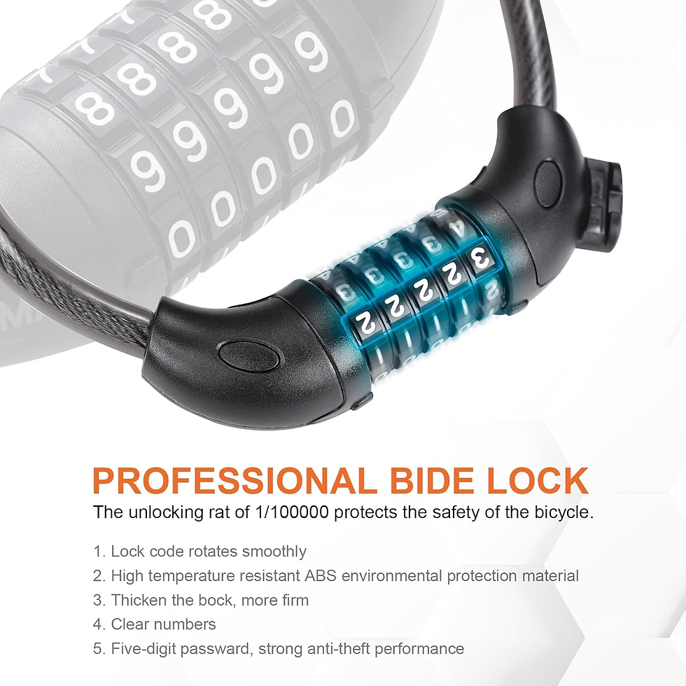 Miniatura: GRIFEMA GAK1203-12 Candado De Bicicleta Antirrobo, Seguridad Candado De Cable Co