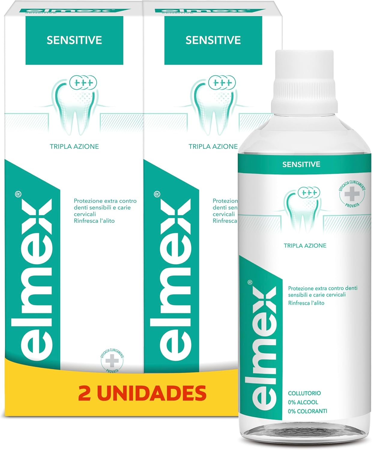 Elmex Sensitive Enjuague Bucal Contra La Sensibilidad Dental | Pack 2 Uds X 400M