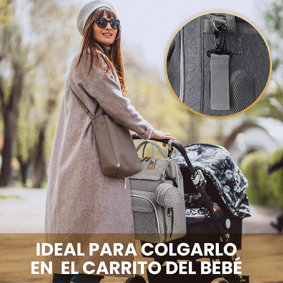 Miniatura: Mochila Bebe Pañalera Con Cambiador Portátil Y Cuna Plegable - Mochila Carro Beb