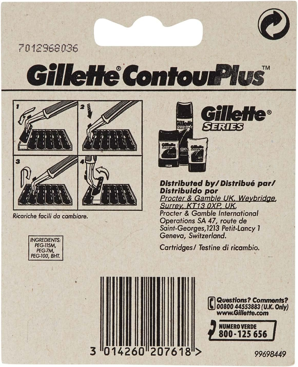 Miniatura: Gillette Contour plus Recambio De Maquinilla De Afeitar Para Hombre 10 Recambios