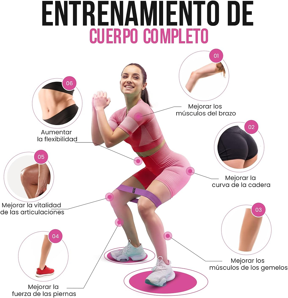 Miniatura: PORTENTUM Cintas Elasticas Musculacion, Set De 3 Bandas Elásticas Fitness Antide