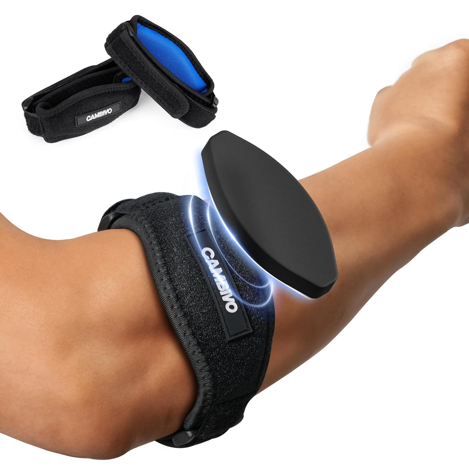 CAMBIVO 2X Codera Epicondilitis Hombre Y Mujer, Coderas Compresion Ajustable Y A