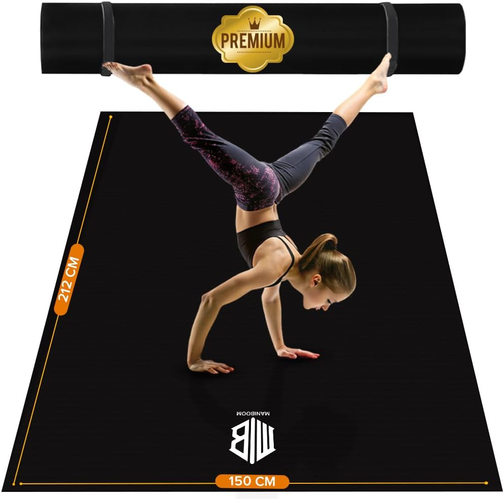 Esterilla Yoga, Pilates, Fitness, Deporte GRANDE Y GRUESA 212 X 150Cm 8Mm Grosor
