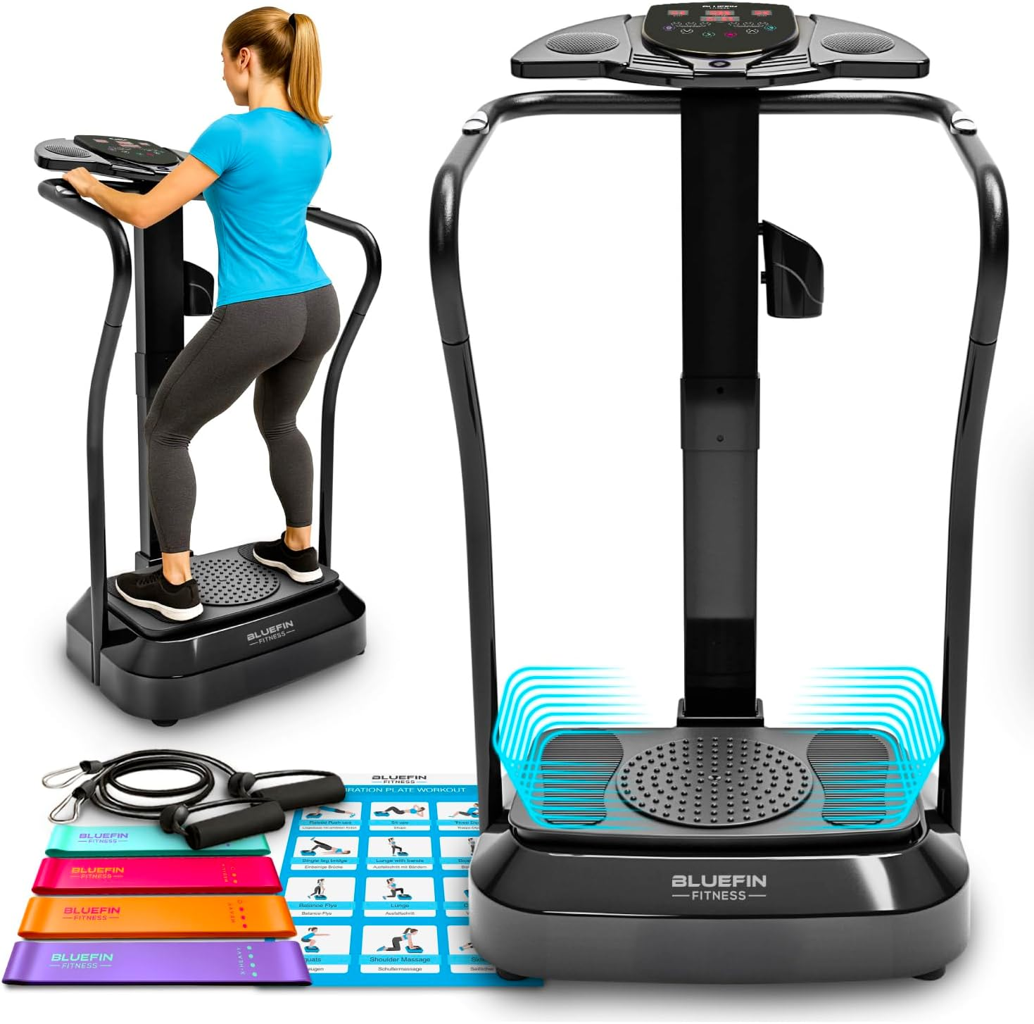Bluefin Fitness Plataforma Vibratoria | Modelo Pro | Diseño Mejorado Con Motores