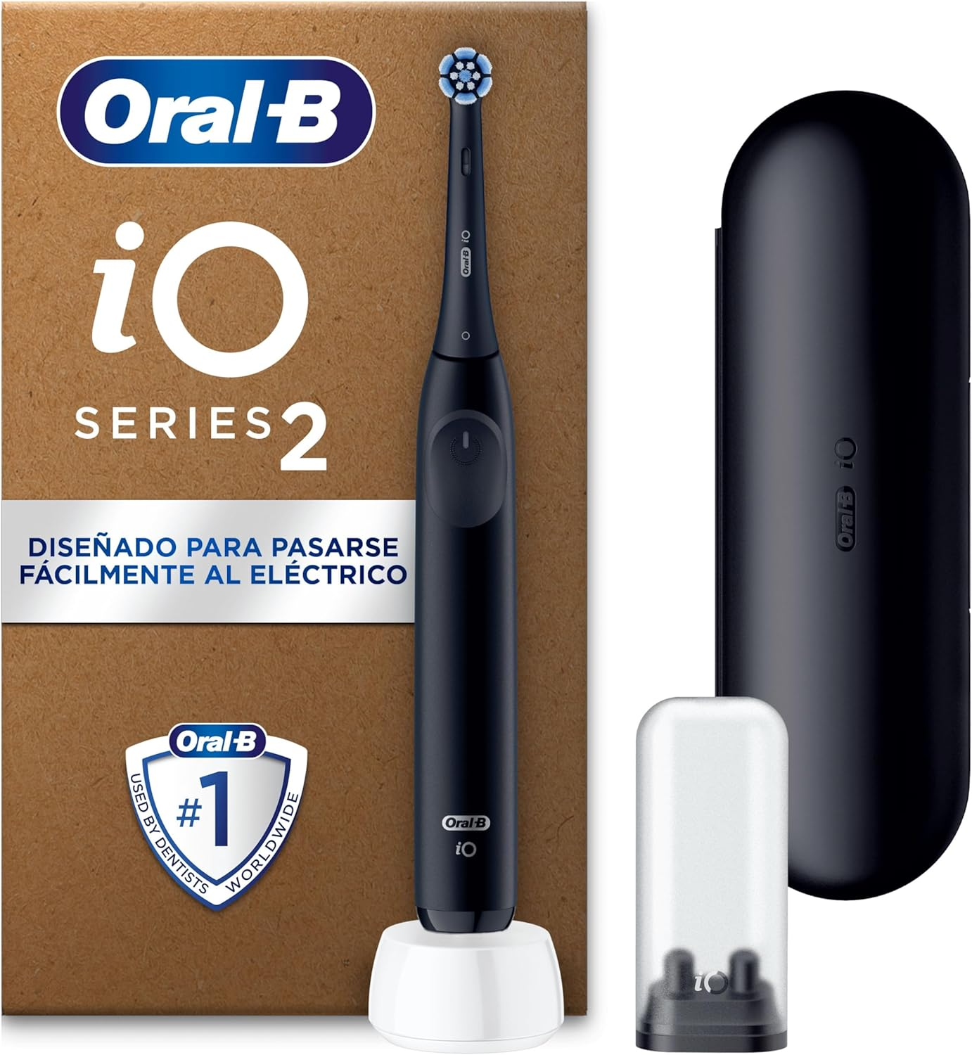 Oral-B Io 2 Cepillo De Dientes Eléctrico Negro Noche, 1 Cabezal, 1 Estuche De Vi