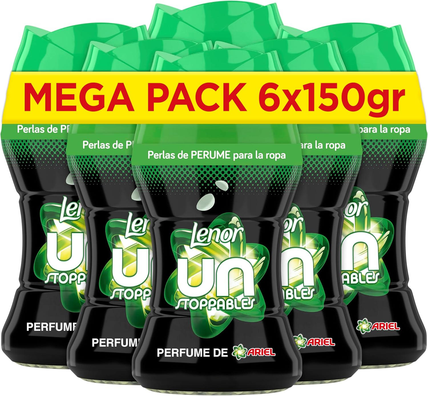 Lenor Unstoppables Perlas De Perfume Para La Ropa, 74 Lavados (6 X 150G), Suaviz