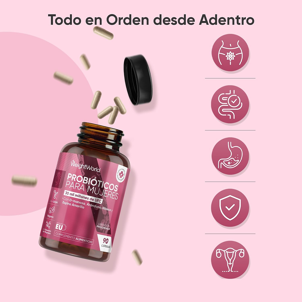 Miniatura: Probióticos Mujer - 90 Cápsulas Con Prebiótico De Inulina Y Extractos Botánicos 