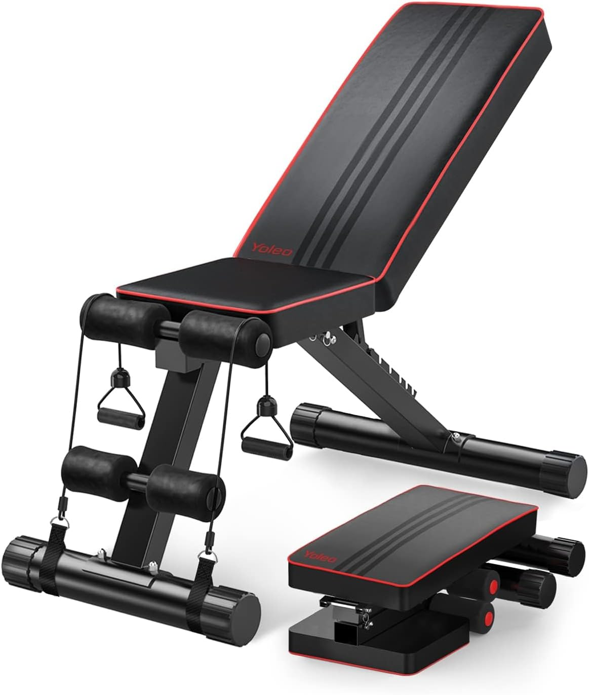 YOLEO Banco De Pesas Plegable Multifunción Para Entrenamiento, Fitness, Abdomina