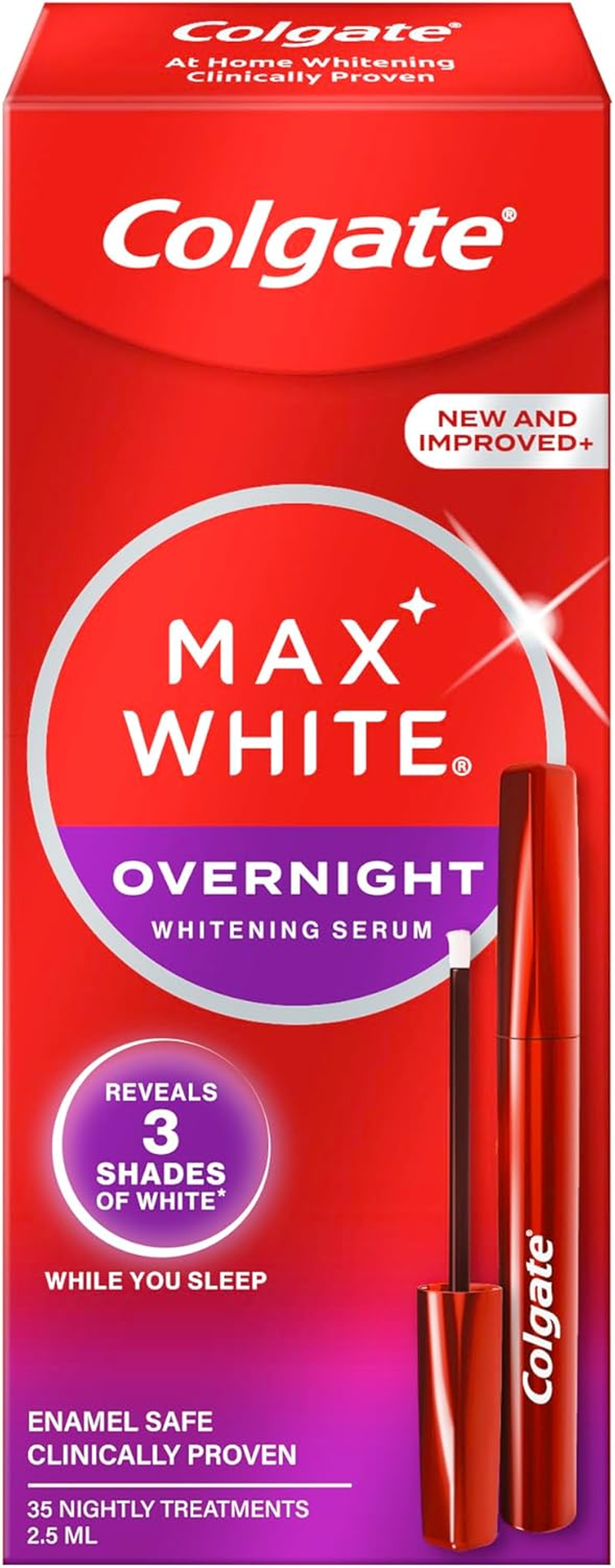 Colgate Max White Sérum Blanqueador Nocturno (2,5Ml) | Blanqueador De Dientes En