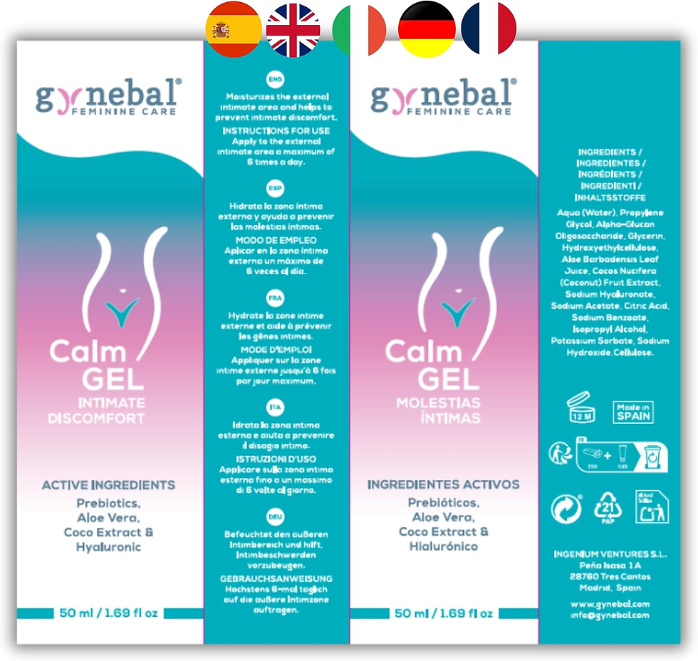 Miniatura: GYNEBAL CALM Gel Intimo Mujer Hidratante Vaginal Externo Prebiotico - Protector 