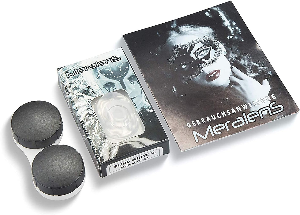 Miniatura: Lentillas De Color Blanco Vampiro White Out 1 Par. Cómodo Y Perfecto Para El Car