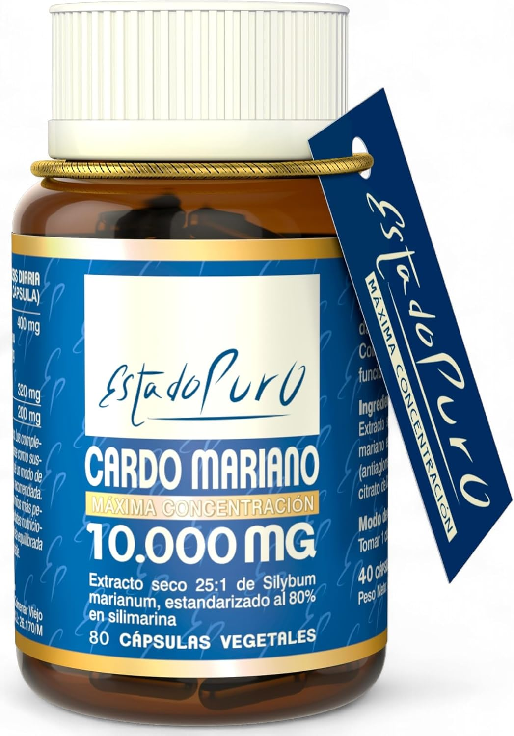 Cardo Mariano Estado Puro 10000 Mg | Extracto De Semillas Concentrado 25:1 Con 8